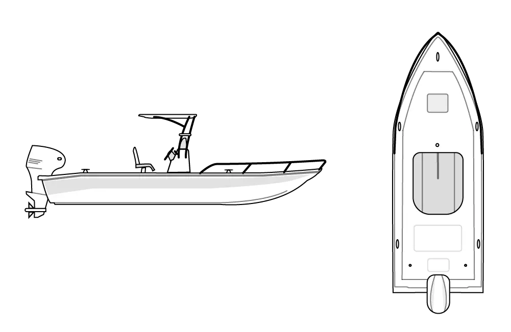 V HULL FISHING - Center Console, T-Top 